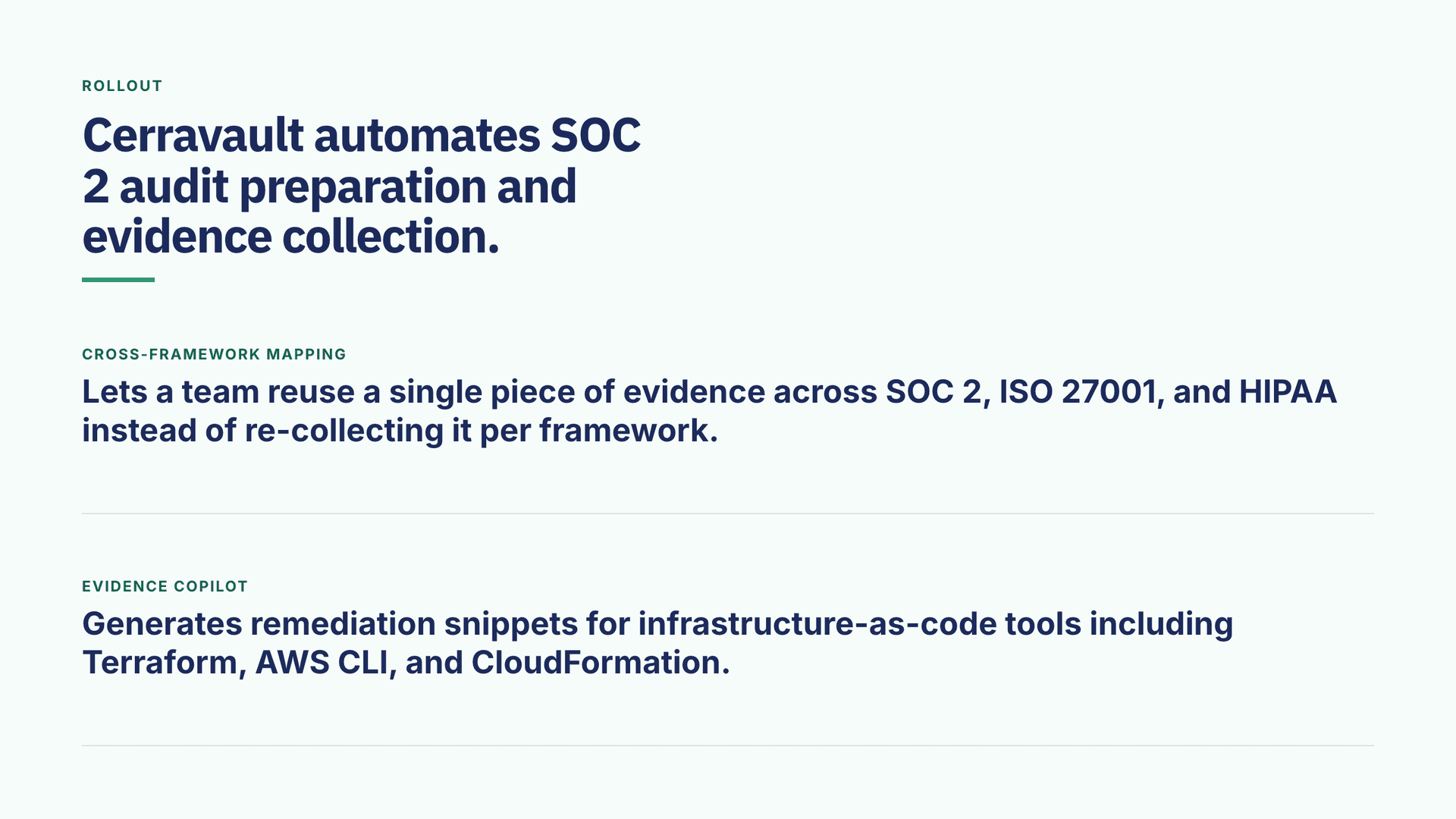 Cerravault — Automated audit prep